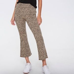 Forever 21 Leopard Print Flare Pants